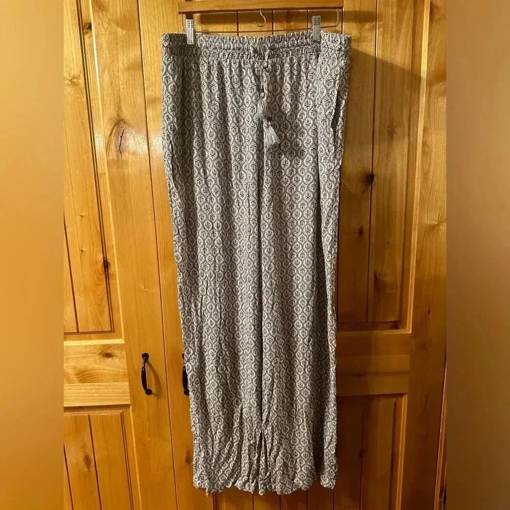 Knox Rose NWOT Women's Mid-Rise Wide Leg Flowy Pants - Picture 8 of 8